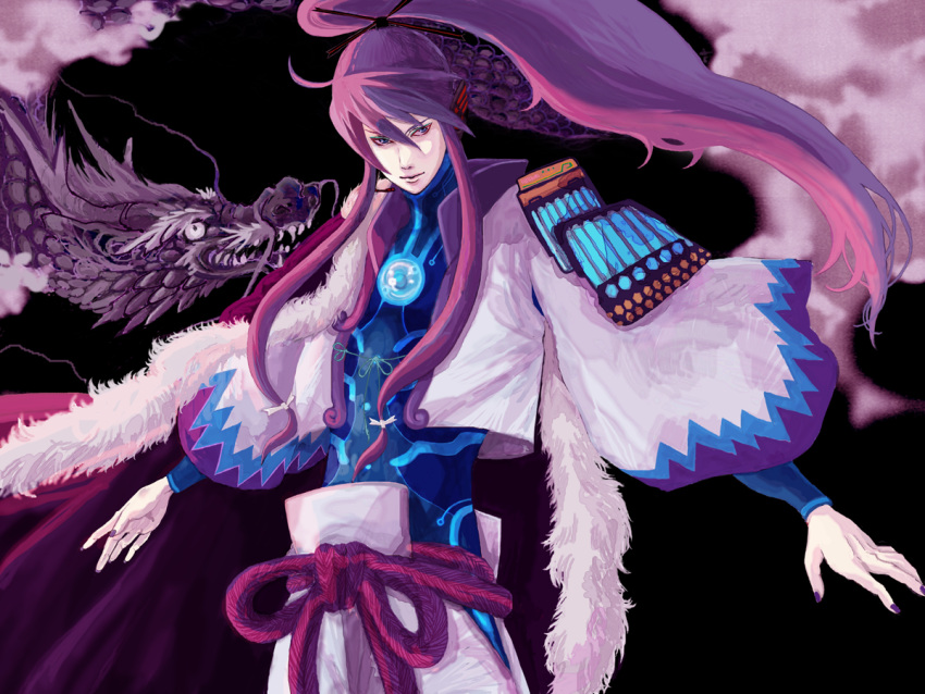 bad_id, dragon, eastern_dragon, eyeshadow, headphones, ine_(namichidori), kamui_gakupo, male