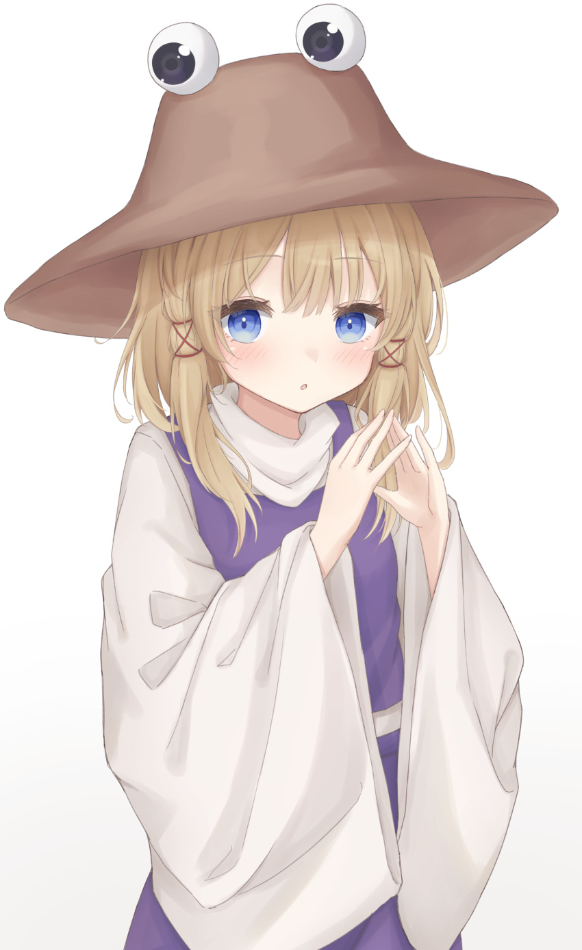 1girl, absurdres, blonde_hair, blue_eyes, blunt_bangs, blush, flat_chest, gaden19