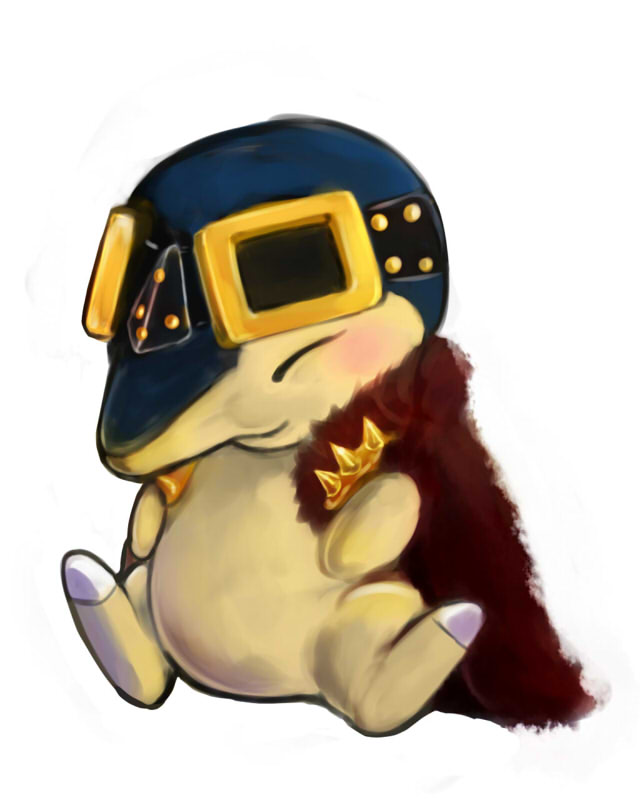 clothed_pokemon, cosplay, crossover, cyndaquil, eustass_kid, eustass_kid_(cosplay), goggles, goggles_on_head