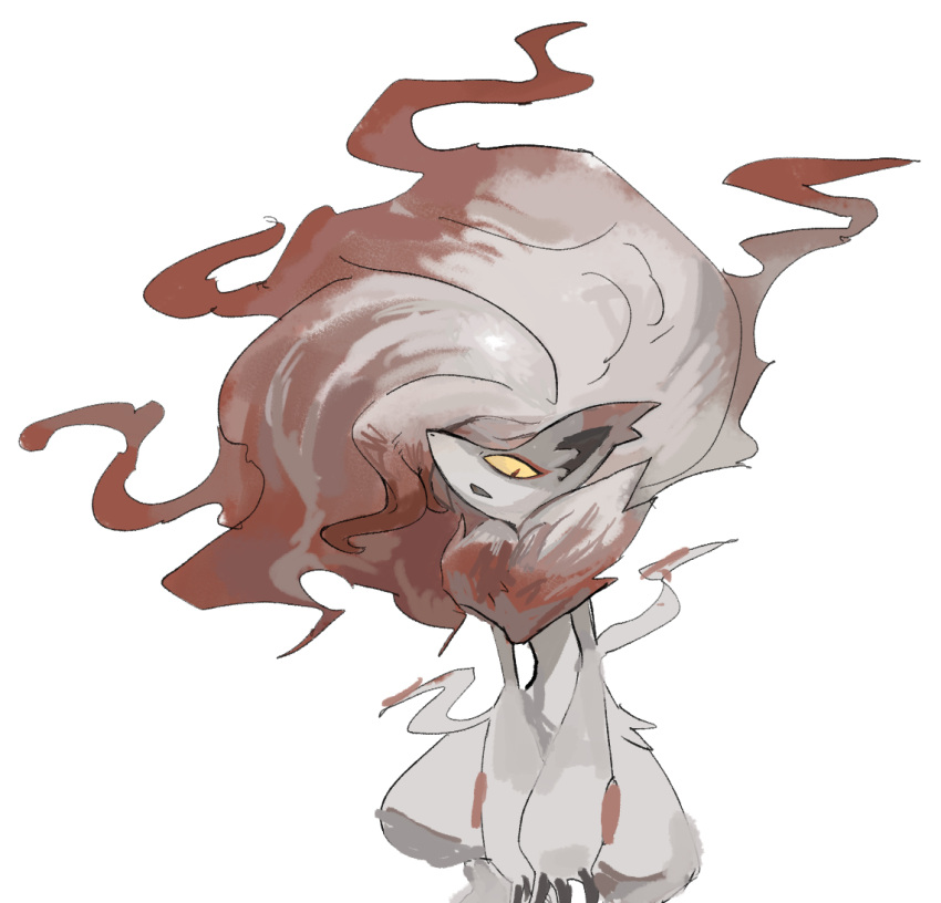 1other, animal_ears, animal_hands, big_hair, body_fur, claws, colored_sclera, commentary