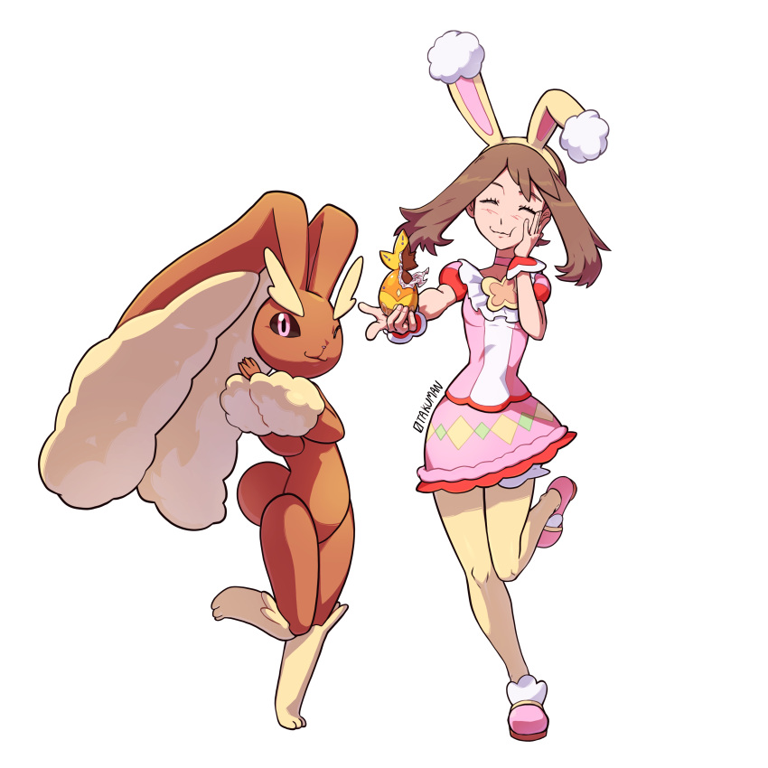 2girls, :3, :t, ^_^, absurdres, animal_ears, animal_feet, animal_nose