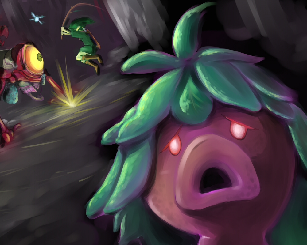 deku, deku_stick, gohma, link, nintendo, stick, the_legend_of_zelda, yoruniyoruyoshi