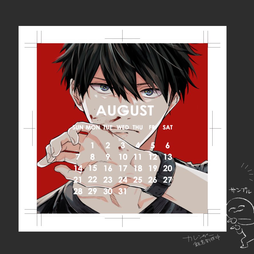 1boy, black_hair, black_shirt, black_wristband, blood, blood_on_face, blue_eyes, closed_mouth