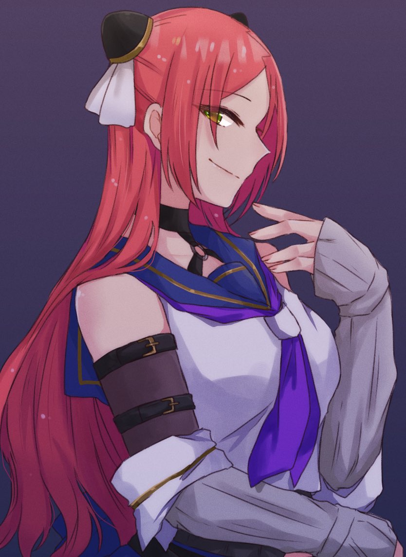 1girl, arm_belt, assault_lily, bare_shoulders, belt, belt_buckle, black_belt, black_choker