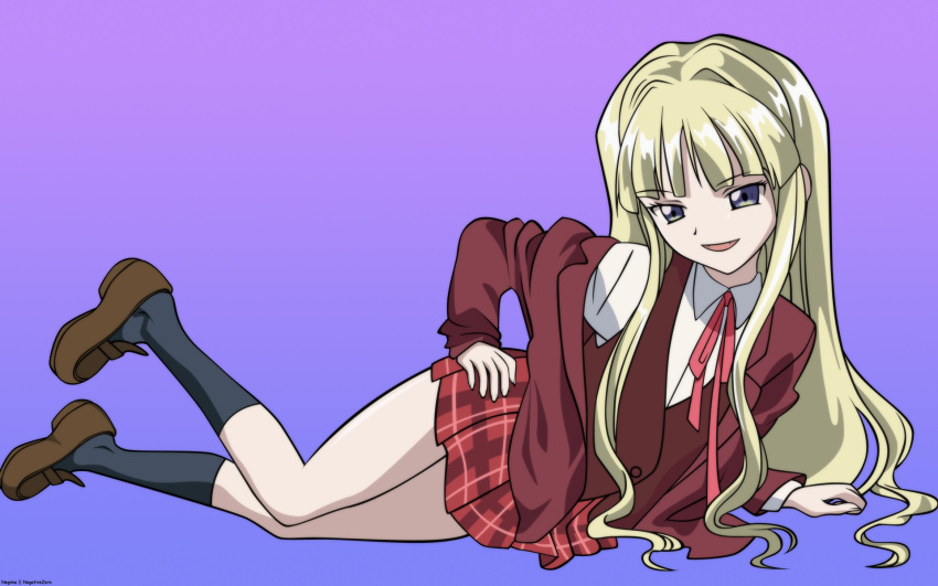 blonde_hair, evangeline_a_k_mcdowell, mahou_sensei_negima!, negativezero, school_uniform