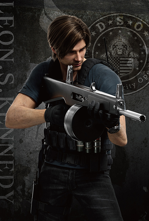 1boy, arm_hair, black_gloves, black_pants, blue_shirt, brown_hair, bulletproof_vest, character_name