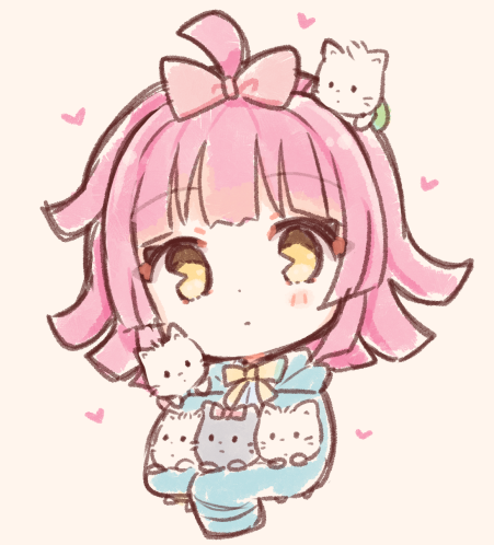 1girl, ahoge, animal, blue_jacket, blunt_bangs, blunt_ends, blush, bow