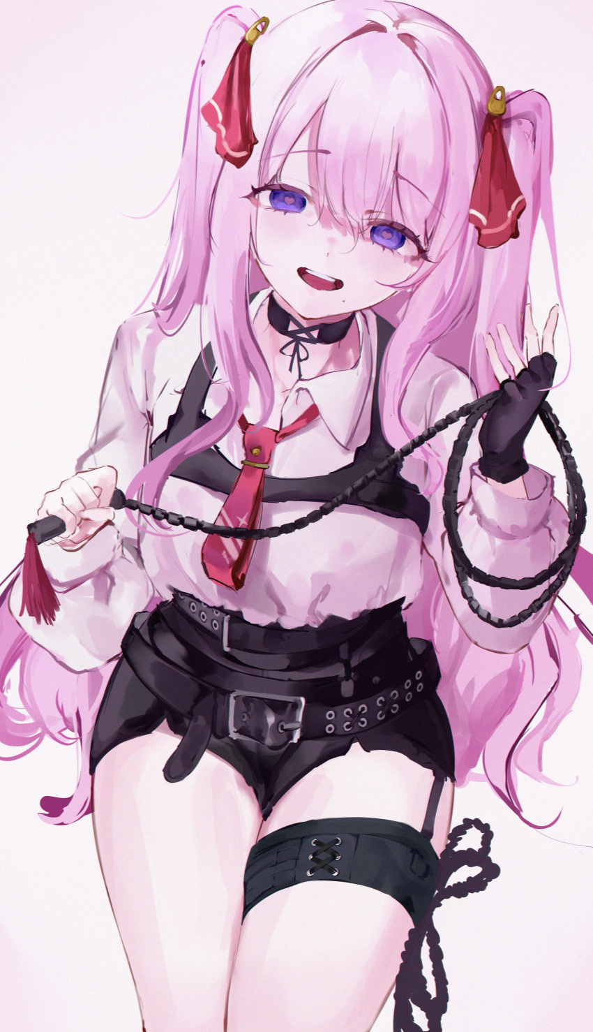1girl, :d, absurdres, belt, black_gloves, gloves, goddess_of_victory:_nikke, highres