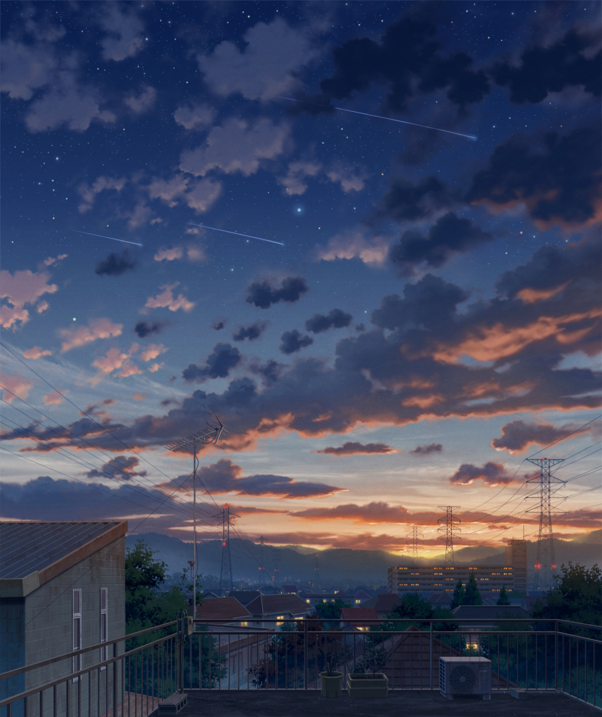 cityscape, clouds, highres, karanagi, night, no_humans, original, scenery