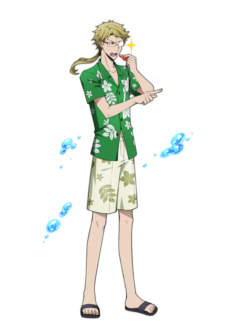 1boy, bad_source, blonde_hair, bungou_stray_dogs, full_body, glasses, green_shirt, kunikida_doppo_(bungou_stray_dogs)