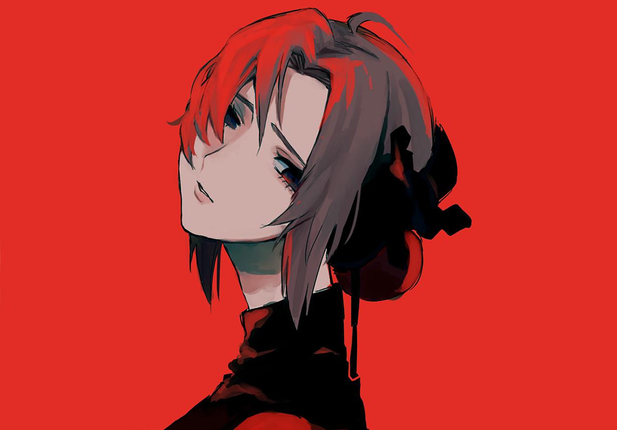 0niku_niku, 1girl, brown_hair, drag-on_dragoon, drag-on_dragoon_1, empty_eyes, from_side, furiae