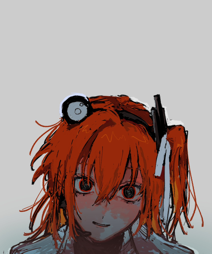 1girl, a.i._voice, adachi_rei, android, artificial_eye, black_shirt, camera_lens, chiiku