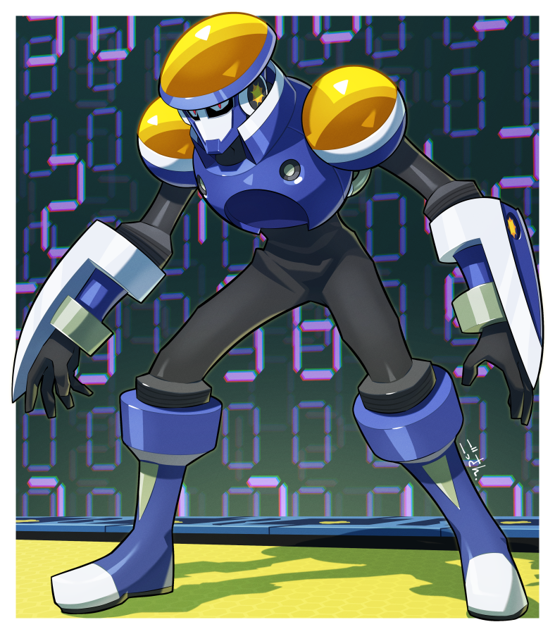 ._., 1boy, blue_footwear, commentary_request, flashman.exe, gossan, male_focus, mega_man_(series)