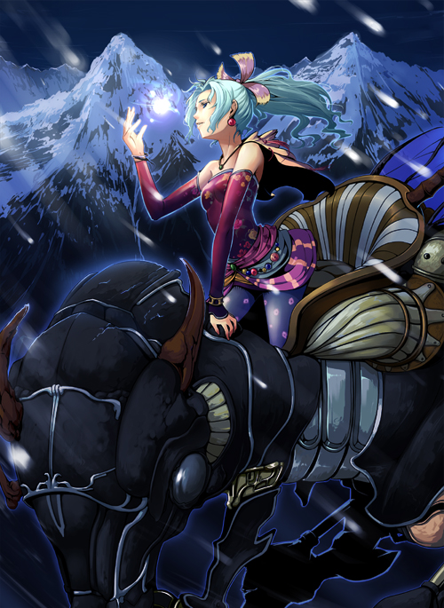earrings, final_fantasy, final_fantasy_vi, jewelry, magitek_armor, mecha, ponytail, satori_(transient_wind)