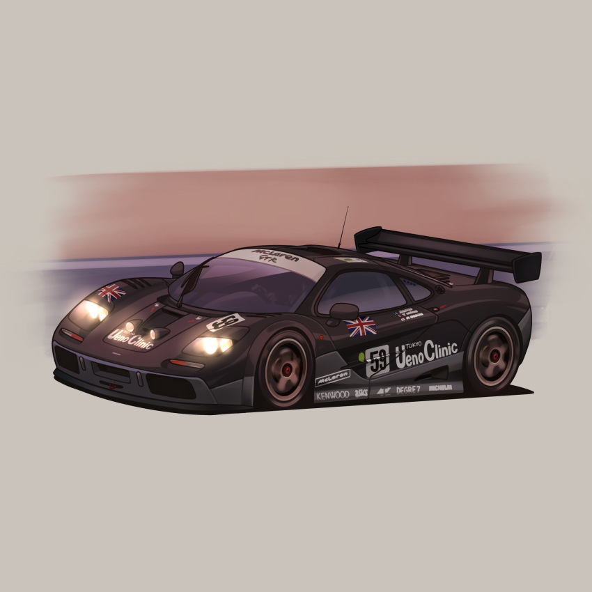 arhentol, car, from_side, highres, mclaren, mclaren_f1, motion_blur, motor_vehicle