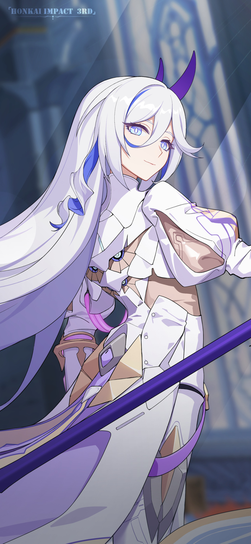 1girl, chinese_commentary, closed_mouth, formal, gloves, hair_between_eyes, hare_(honkai_impact), highres