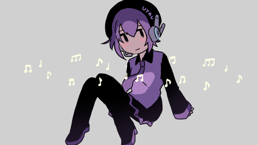 1girl, beret, black_footwear, black_shirt, black_skirt, blush_stickers, boots, canalbooks1125