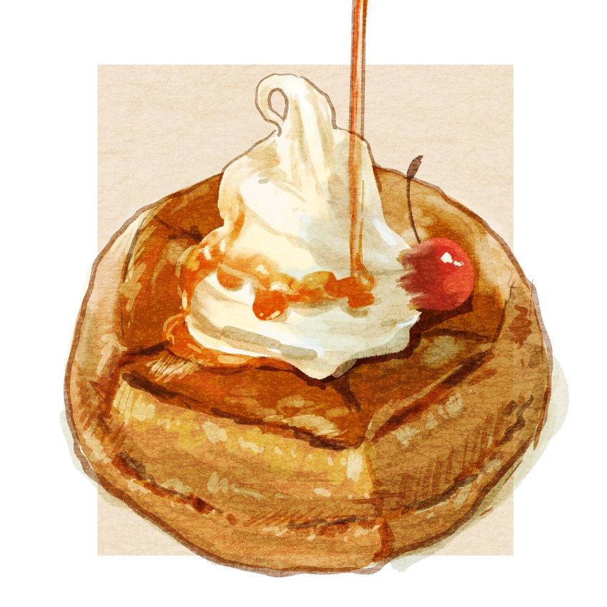 cherry, danish_pastry, food, food_focus, fruit, highres, no_humans, original