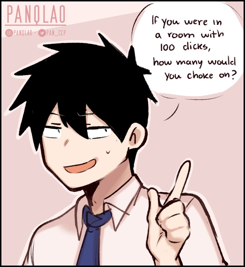 1boy, black_hair, collared_shirt, english_text, facial_hair, goatee, index_finger_raised, kazama_souta