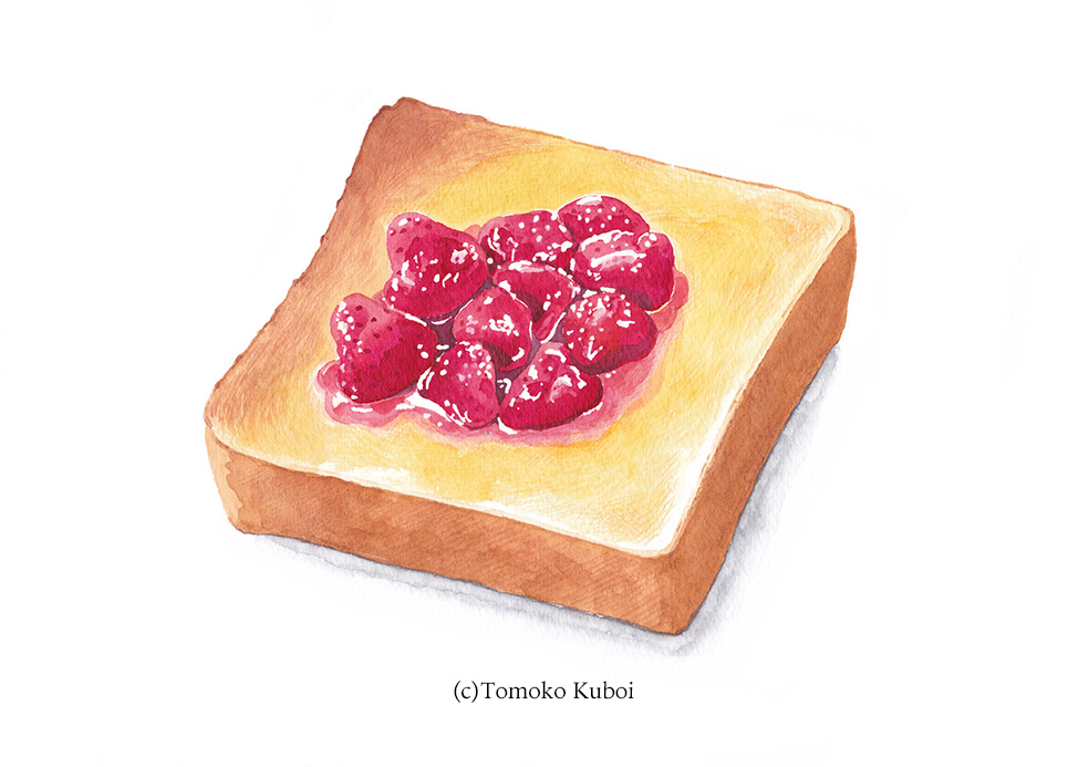 artist_name, bread, bread_slice, food, food_focus, fruit, kuboitomoko, no_humans