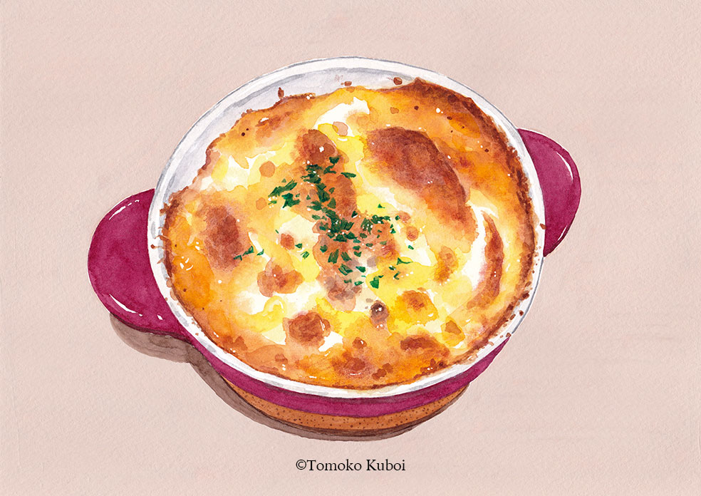 artist_name, cooking_pot, food, food_focus, kuboitomoko, lasagne, no_humans, original