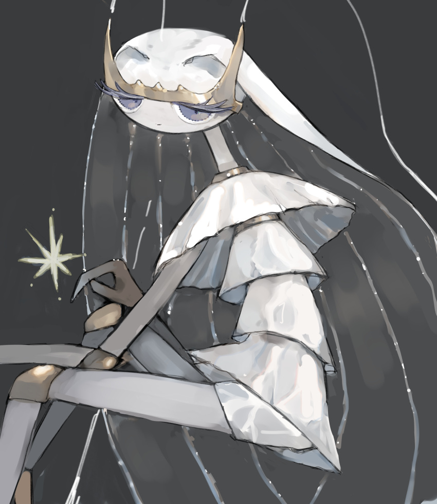 1girl, absurdres, antennae, arthropod_girl, closed_mouth, colored_skin, commentary_request, from_side