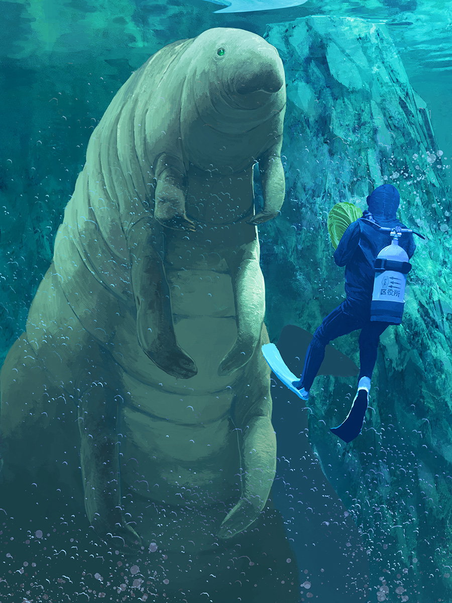 1other, air_bubble, bubble, flippers, highres, monster, multiple_legs, original