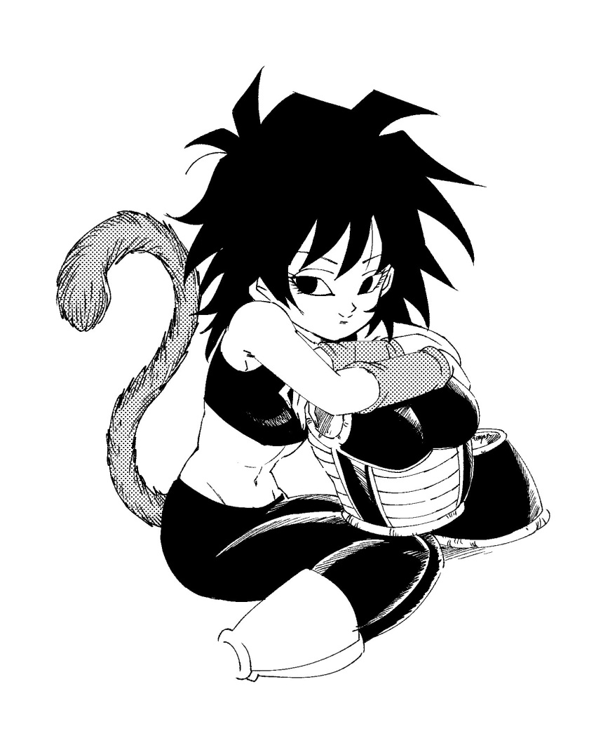 1girl, armor, black_eyes, black_hair, boots, breasts, dragon_ball, dragon_ball_minus