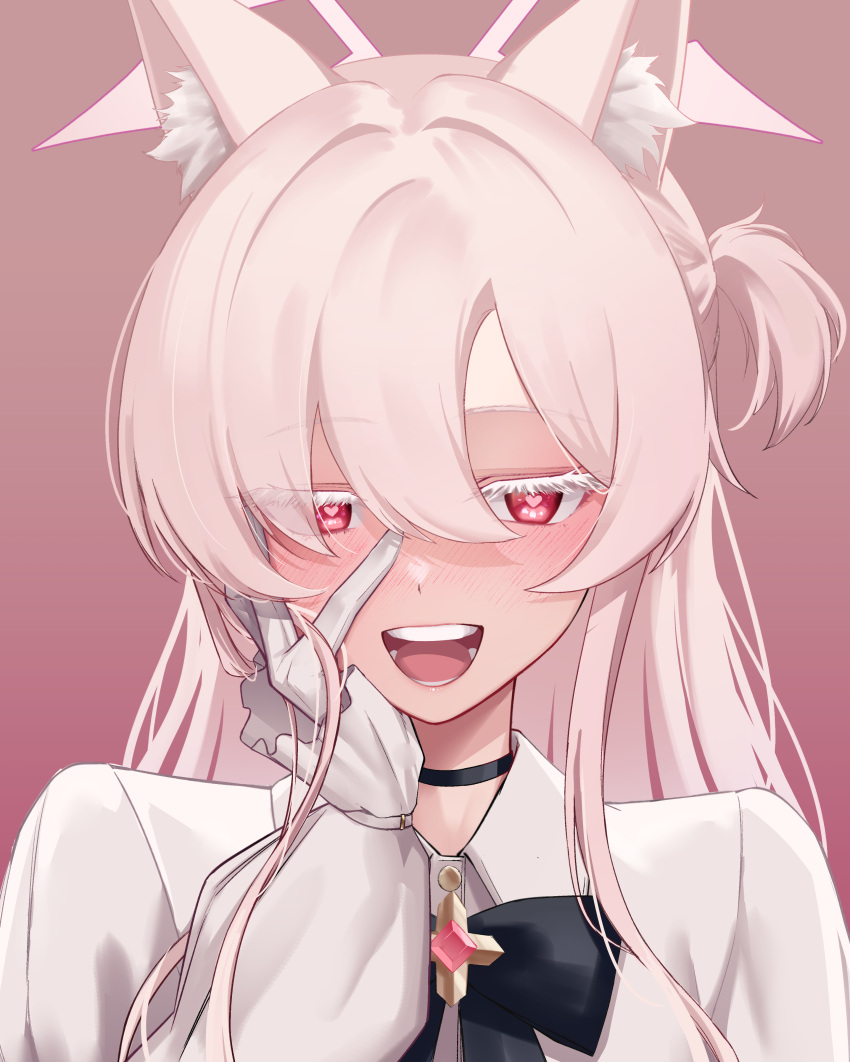1girl, absurdres, akira_(blue_archive), animal_ear_fluff, animal_ears, black_choker, blue_archive, bow