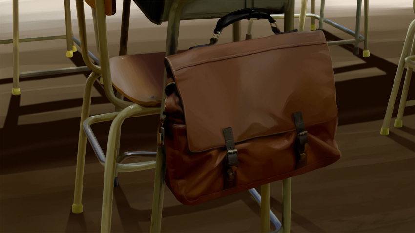bag, carp1985, chair, classroom, desk, japan