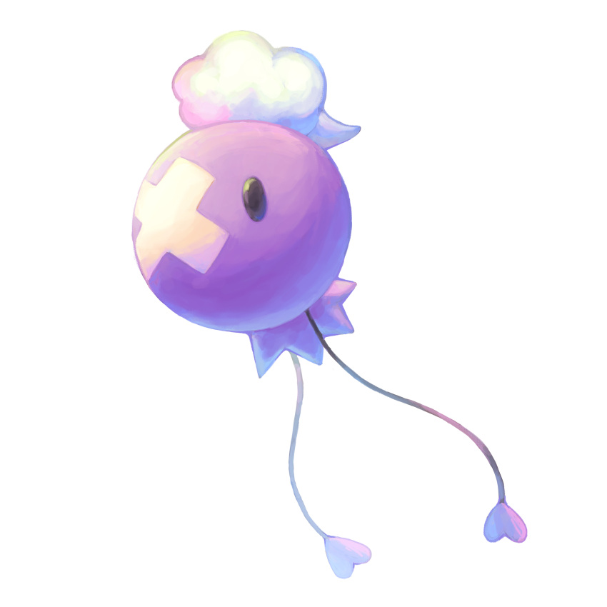 absurdres, black_eyes, commentary_request, drifloon, full_body, highres, korean_commentary, no_humans