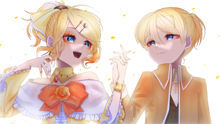 1boy, 1girl, absurdres, aku_no_meshitsukai_(vocaloid), aku_no_musume_(vocaloid), allen_avadonia, anniversary, ascot