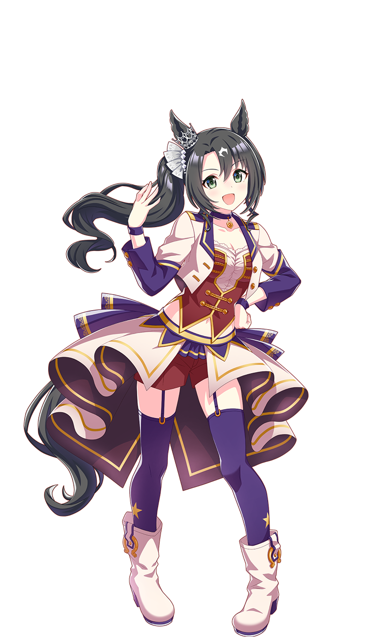 1girl, animal_ears, black_hair, blue_eyes, boots, crown, full_body, highres