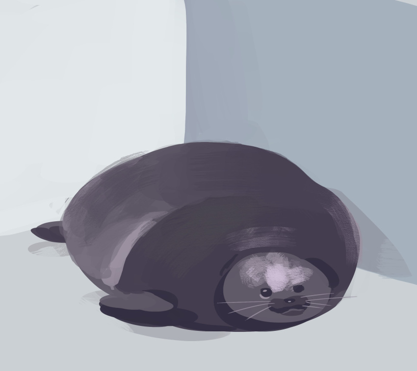 animal, animal_focus, clothed_animal, cosmic_dia, cub, flat_fuck_friday_(meme), highres, meme, no_humans, original, seal_(animal), solid_circle_eyes