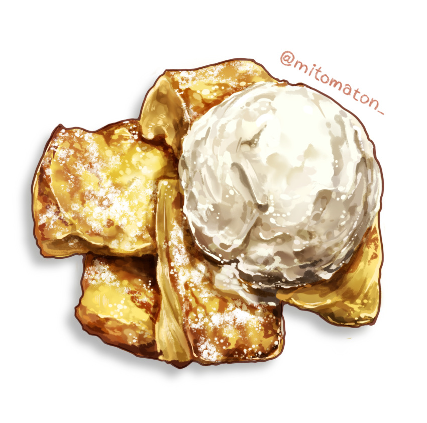 artist_name, food, food_focus, french_toast, highres, ice_cream, mitomaton, no_humans
