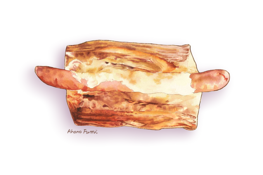 aon968, artist_name, commentary_request, danish_pastry, food, food_focus, hot_dog, no_humans