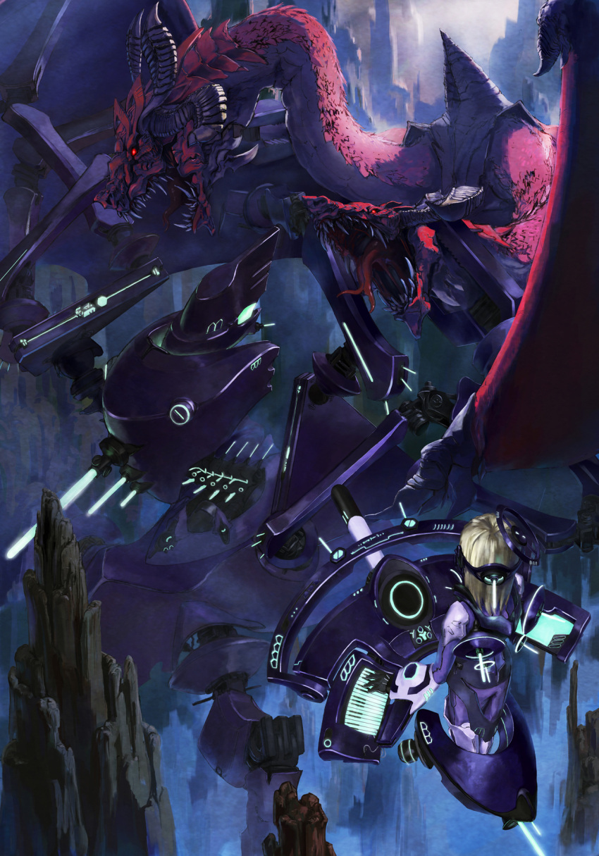 dragon, highres, kath, machine, original