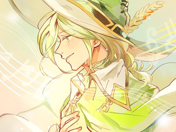 1boy, blonde_hair, braid, caro_(granblue_fantasy), chain, cloak, collared_cloak, crying