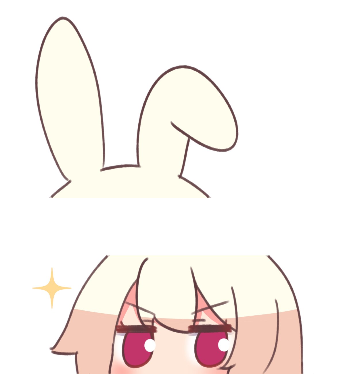1girl, animal_ears, detached_ears, highres, kemomimi-chan_(naga_u), looking_at_viewer, meme, naga_u