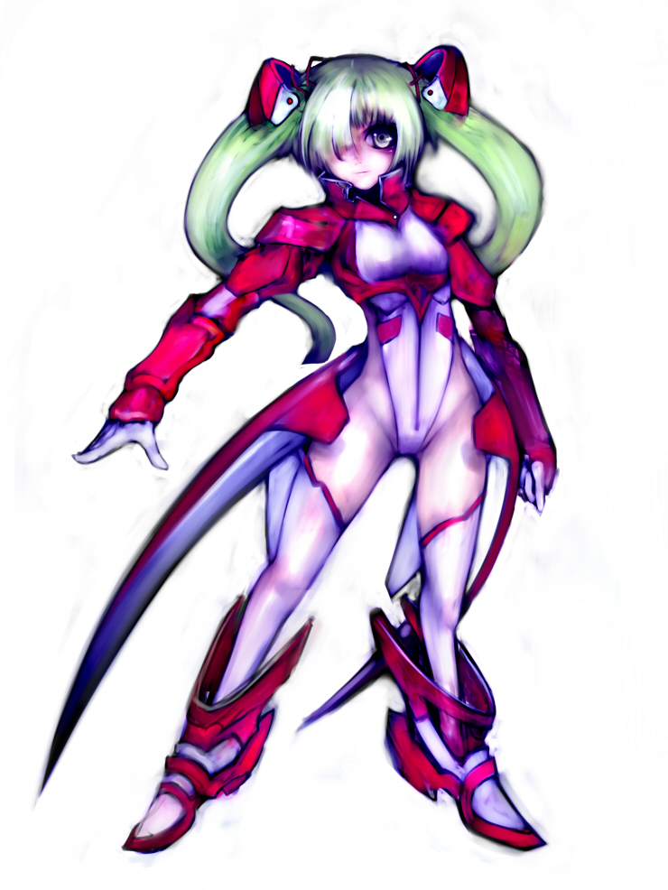 girlsay, green_eyes, green_hair, long_hair, original, solo, twintails