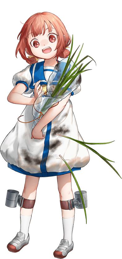 1girl, blue_sailor_collar, bow, brown_eyes, brown_hair, burnt_clothes, depth_charge, dress