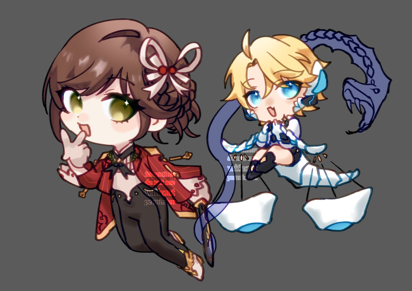 1boy, 1girl, :d, absurdres, adapted_costume, ahoge, black_pants, blonde_hair