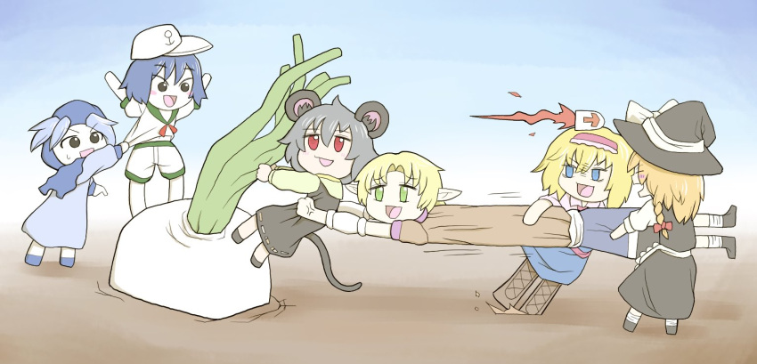 6+girls, :d, algodoo, alice_margatroid, anchor_symbol, animal_ear_fluff, animal_ears, arm_warmers