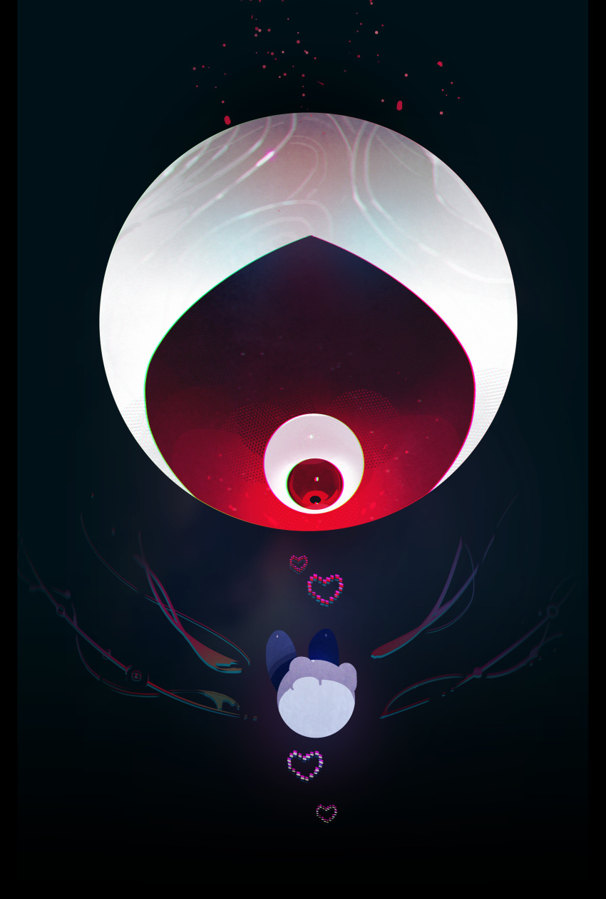 absurdres, black_background, creature, heart, highres, higuchi_megumi, kirby, kirby:_star_allies