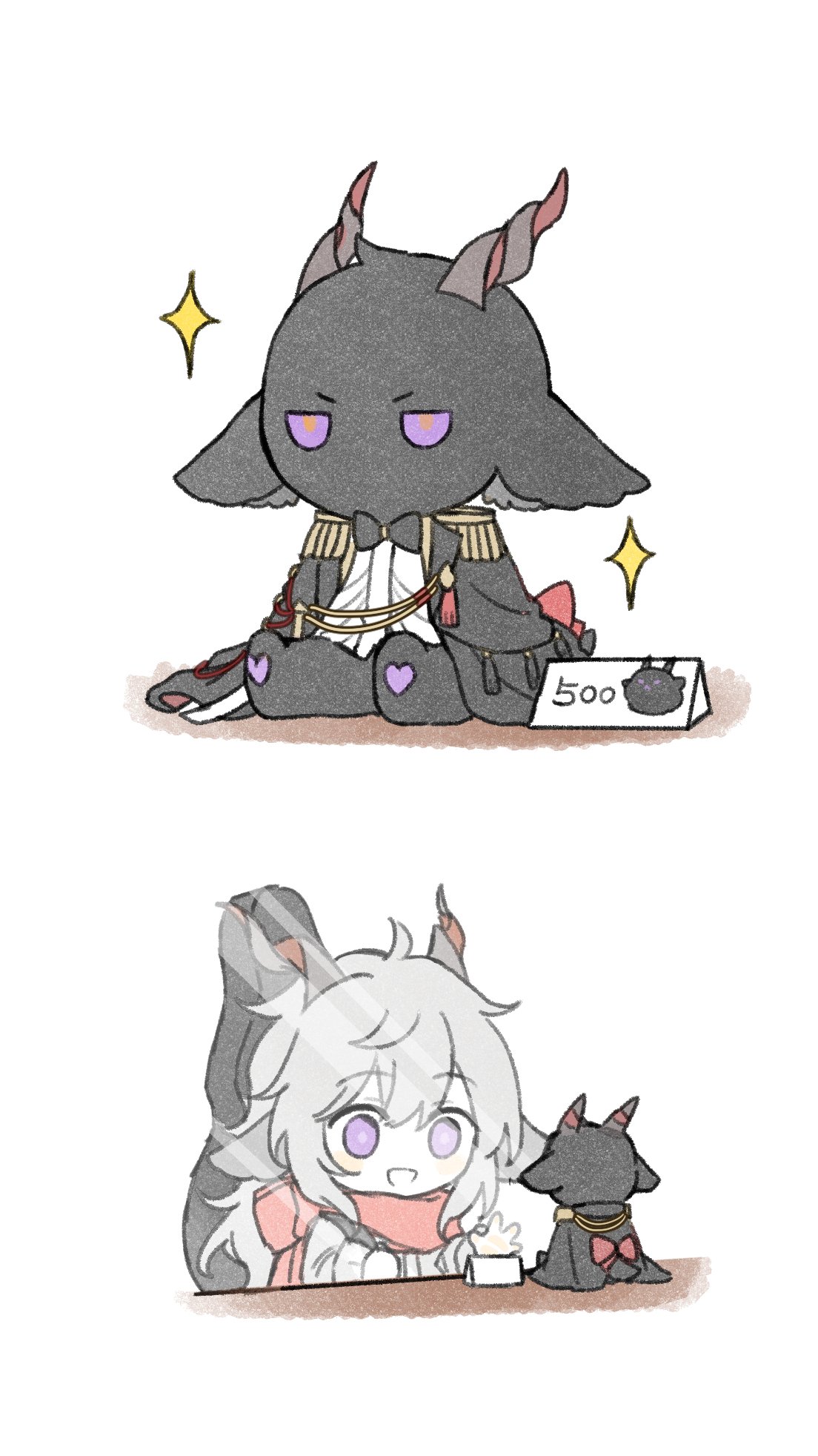 1boy, :d, aiguillette, animal_ears, animalization, arknights, black_bow, black_bowtie