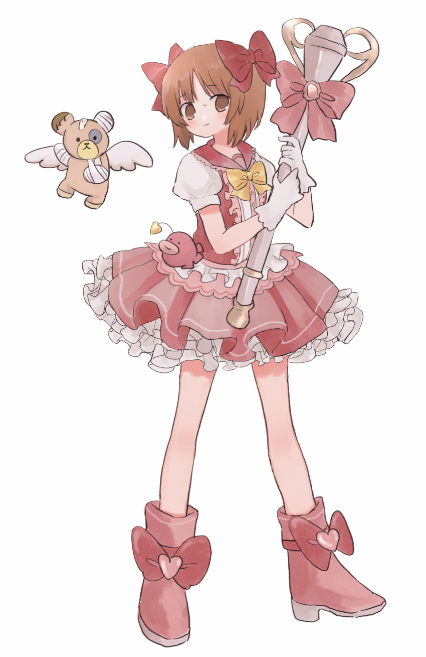 1girl, anglerfish, bandages, bandaid, blush, boko_(girls_und_panzer), boots, bow