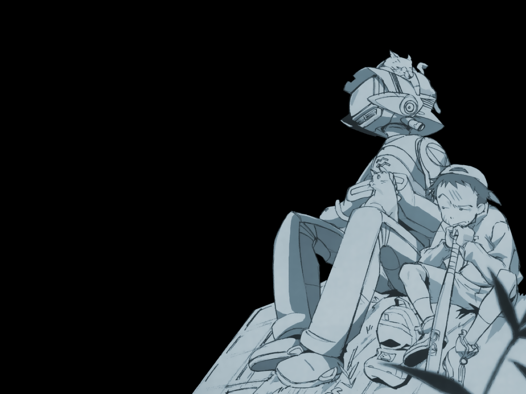 backpack, bag, baseball_bat, baseball_cap, canti, cat, flcl, hat