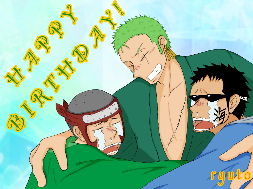 3boys, artist_name, bald, black_hair, closed_eyes, crying, earrings, english_text