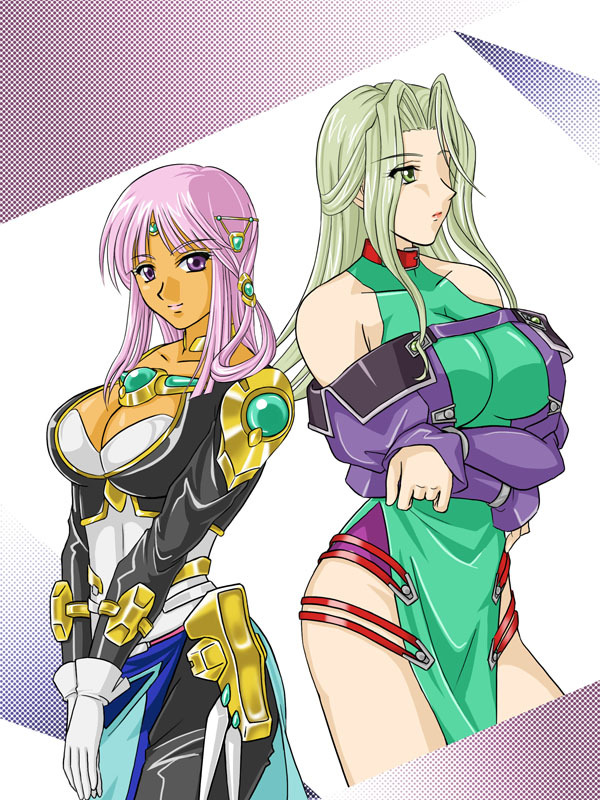 ariel_org, breast_hold, breasts, choker, cleavage, crossed_arms, crossover, dark_skin