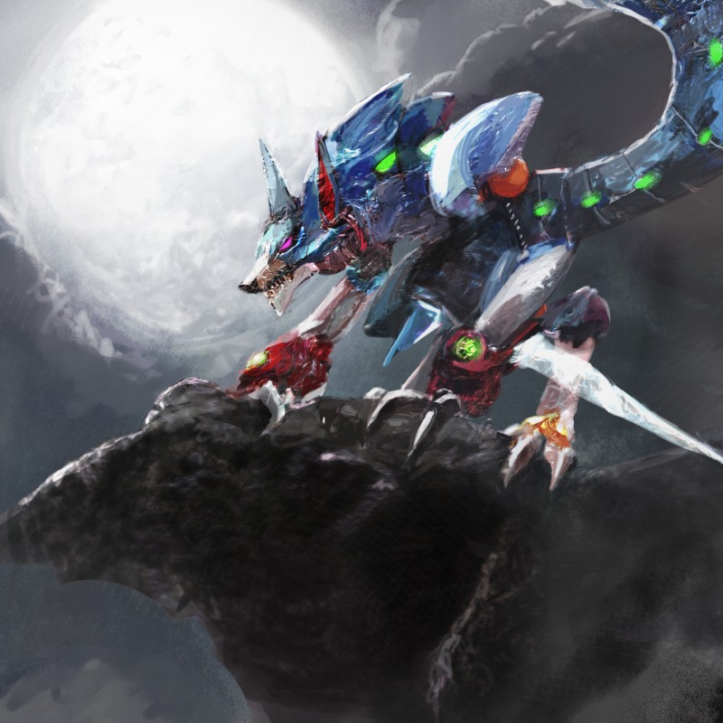 1boy, all_fours, animal_ears, byte_(grunty-hag1), claws, cliff, commentary_request, fenri_lunaedge